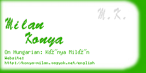 milan konya business card